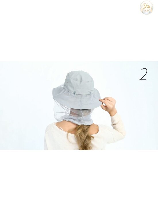 UPF 50+ Sun Hat with Removable Neck Flap, Water-Repellent Nylon Bucket Hat for main image 4